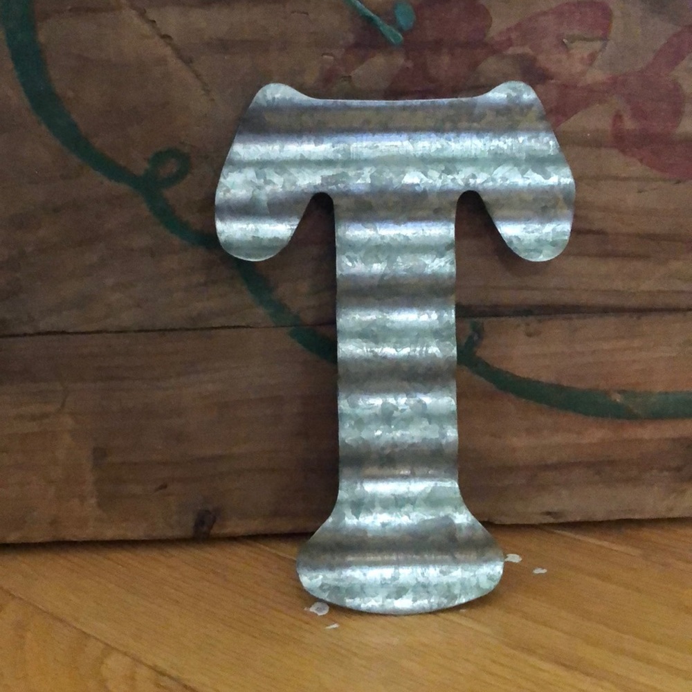 Metal letter T